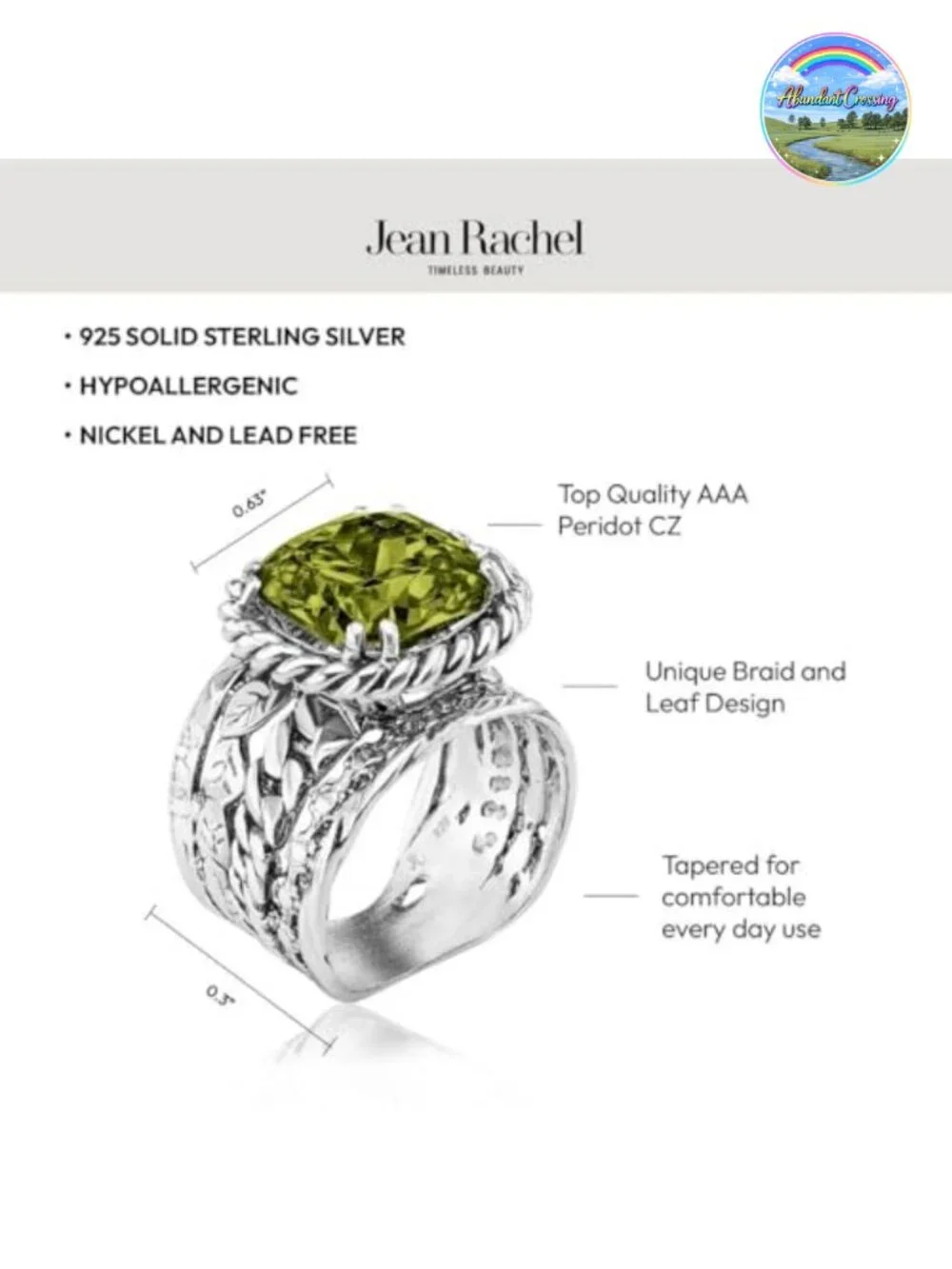 925 Sterling Silver Cushion Cut CZ Statement Ring Vintage Style